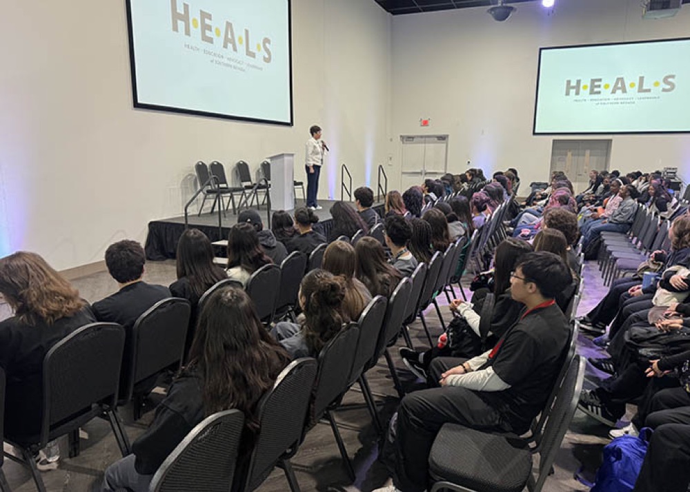 Students at a Las Vegas HEALS education outreach session