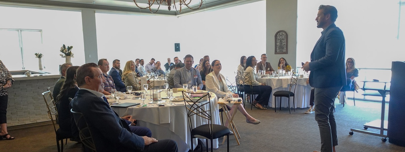 Guest speaker addressing a Las Vegas HEALS members luncheon